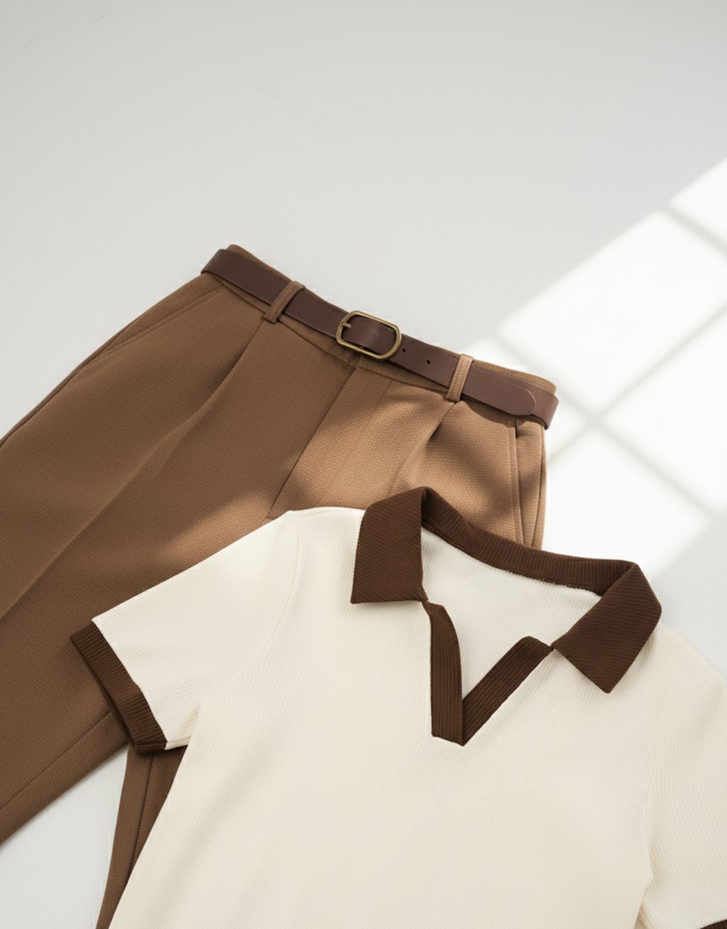 The 'Accord' Belted Polo & Trouser Set