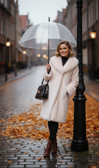 The 'Hiver' Hooded Faux Fur Coat