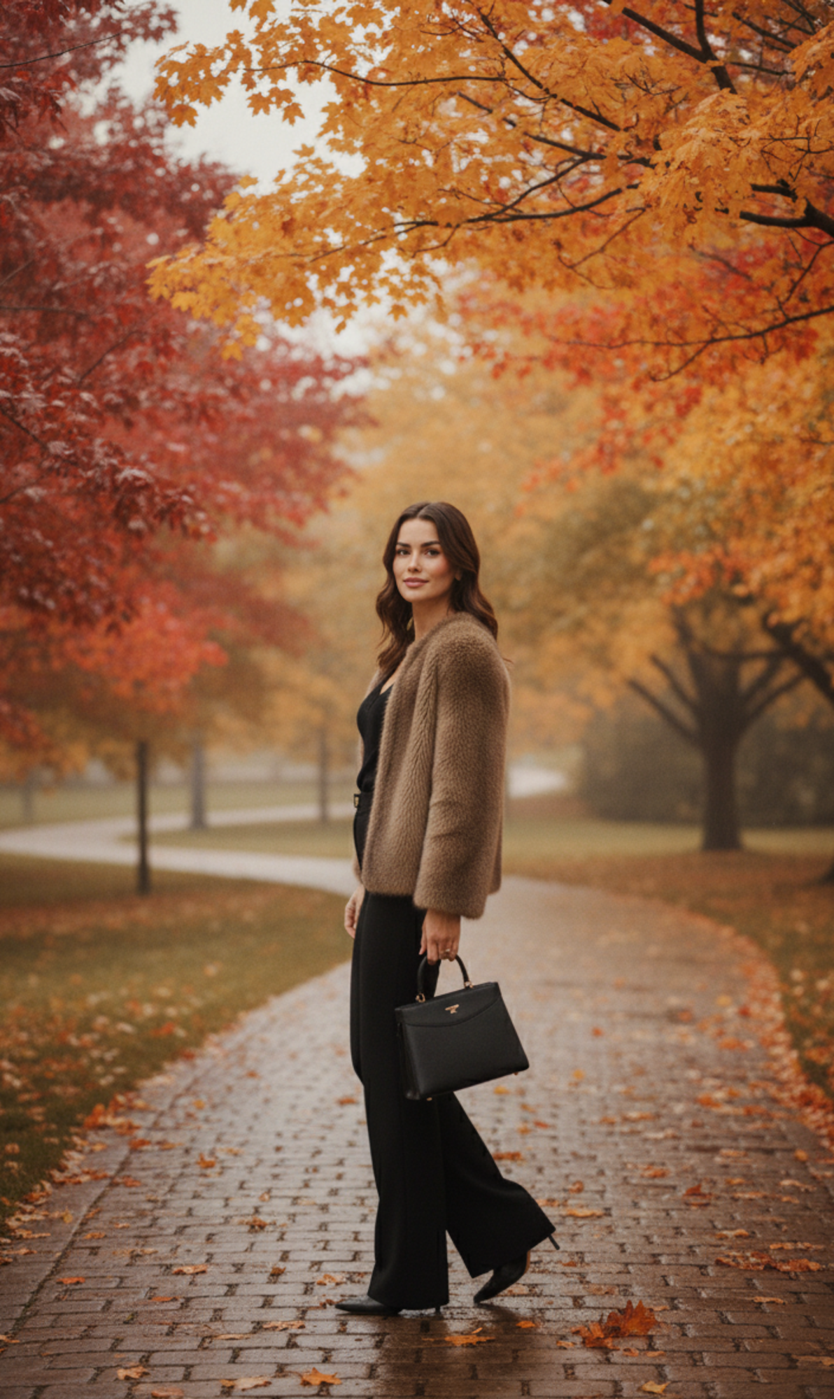 The 'Flâneuse' Cropped Faux Fur Jacket