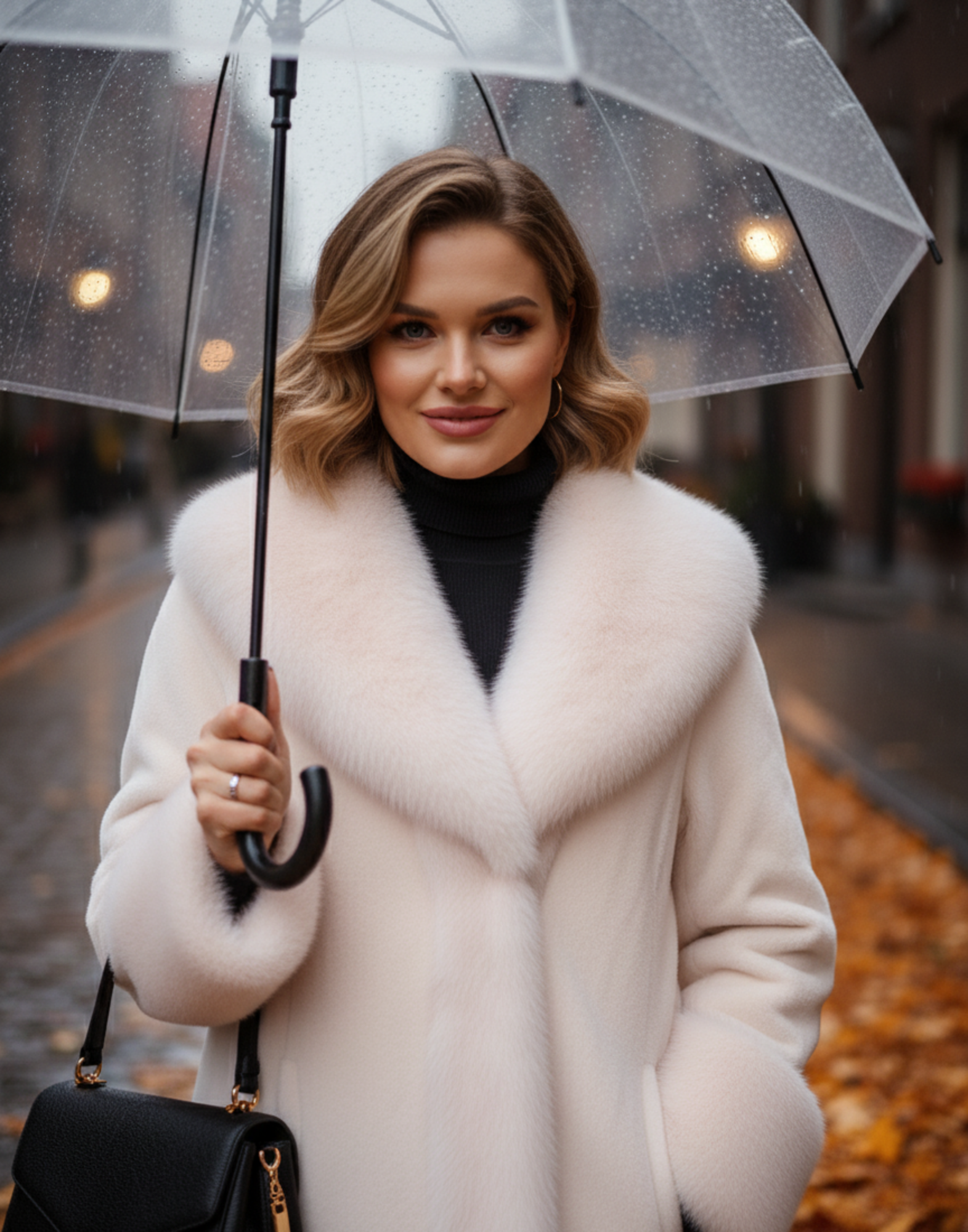 The 'Hiver' Hooded Faux Fur Coat