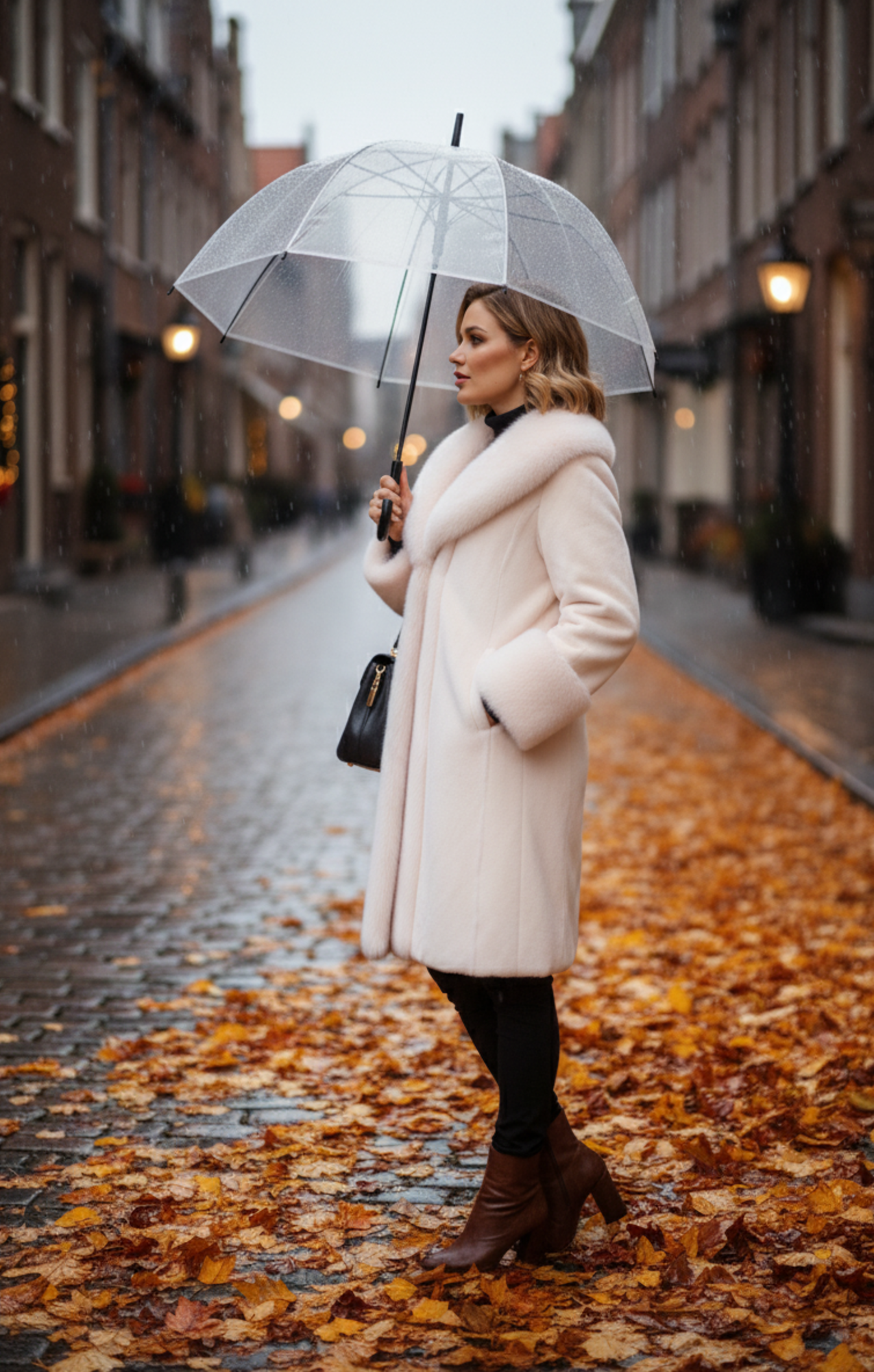 The 'Hiver' Hooded Faux Fur Coat