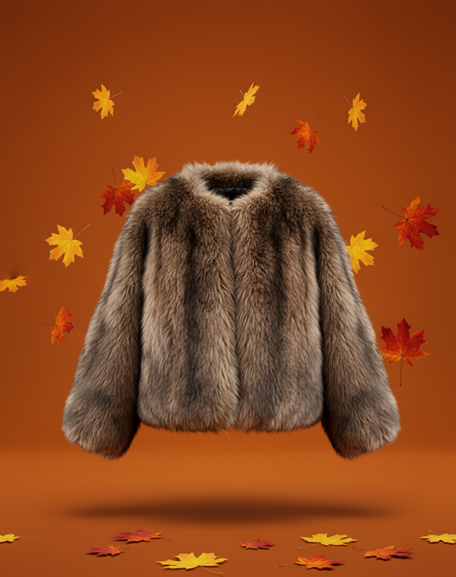 The 'Flâneuse' Cropped Faux Fur Jacket