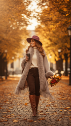 The 'Écrin' Faux Fur Trim Poncho