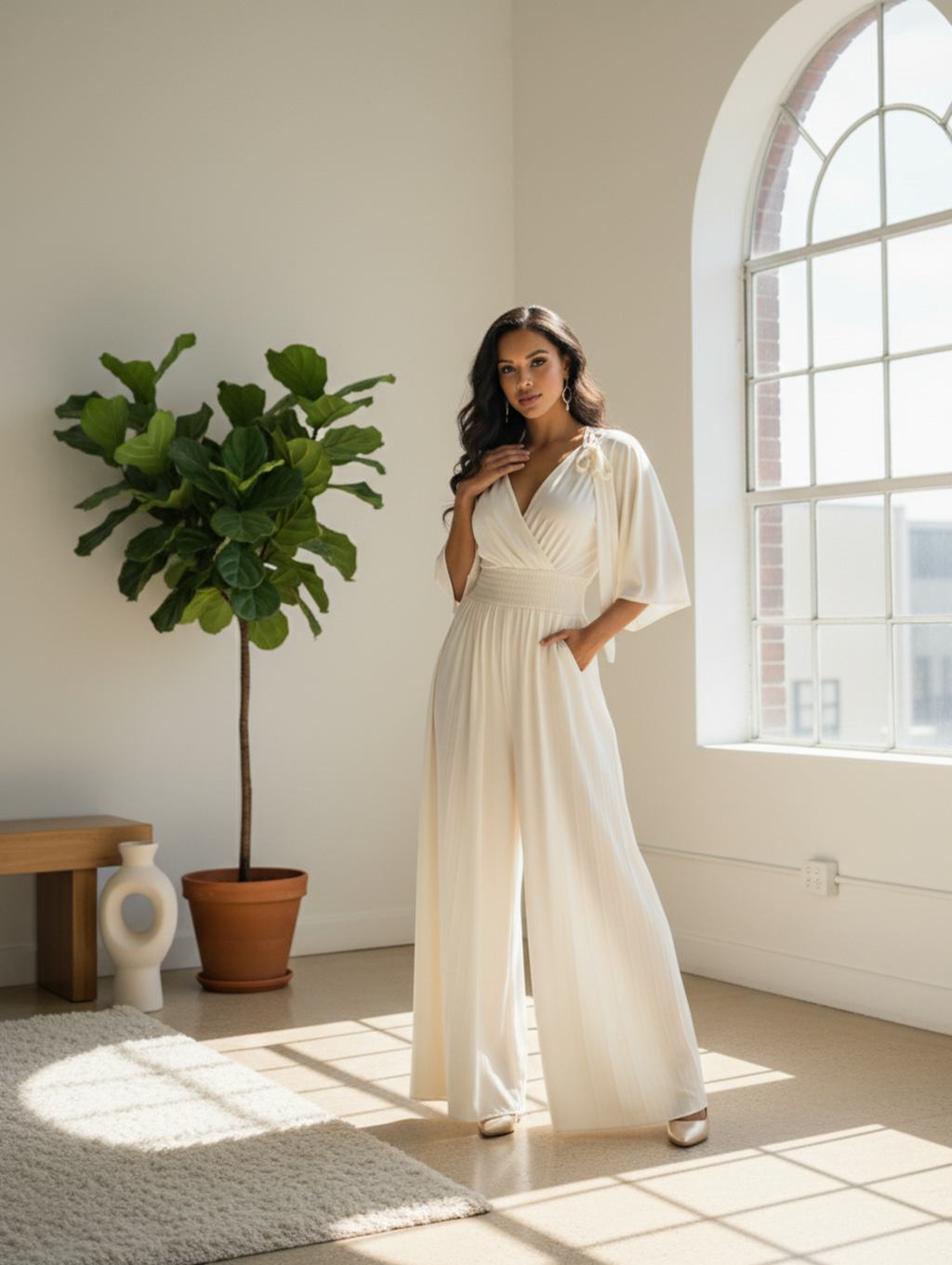 The 'Envol' Pleated Wide-Leg Jumpsuit