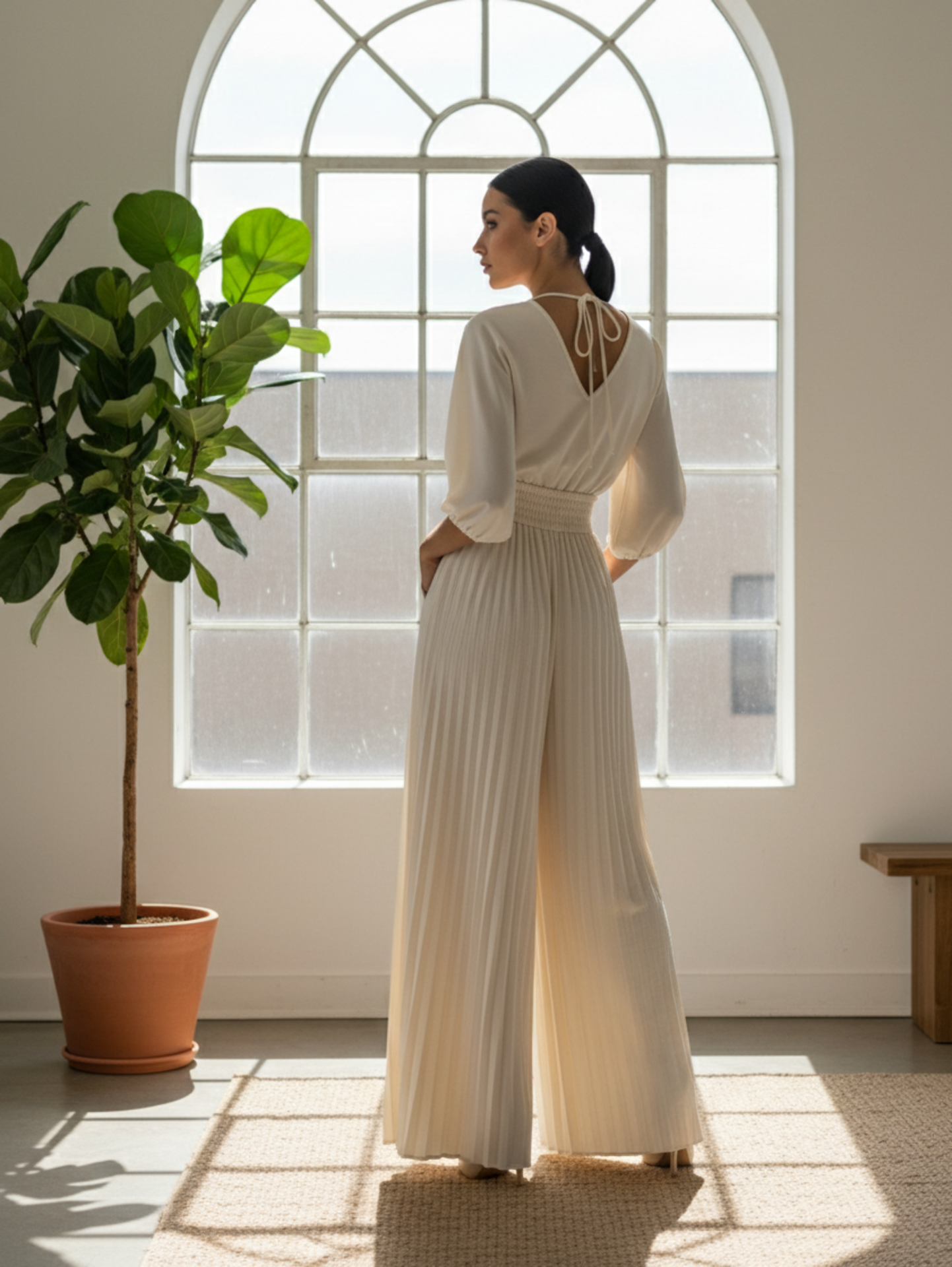 The 'Envol' Pleated Wide-Leg Jumpsuit