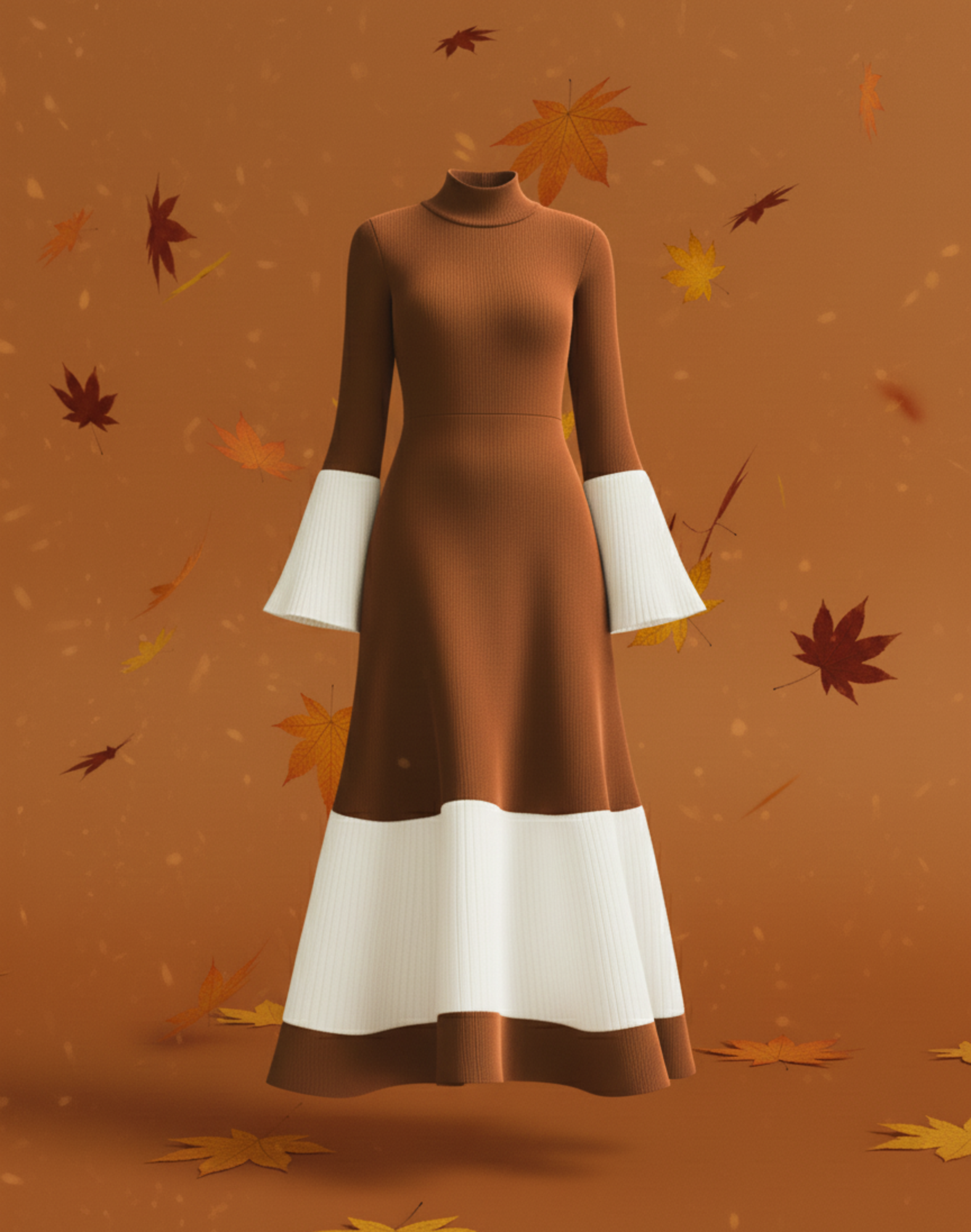 The 'Poésie' Colour Block Knit Dress