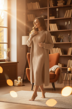 The 'Étreinte' Knit Dress & Cardigan Set