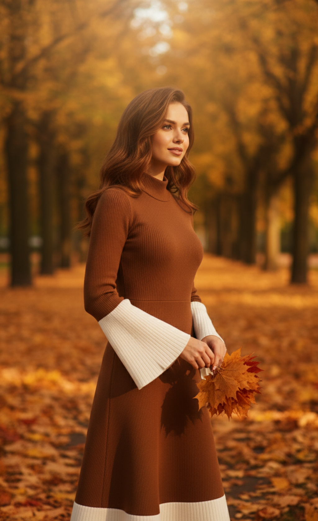 The 'Poésie' Colour Block Knit Dress