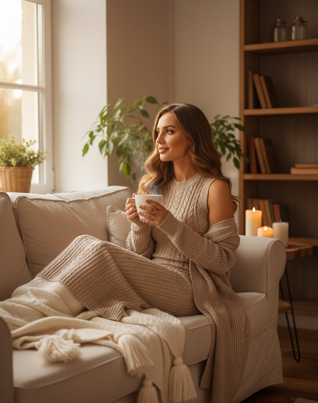 The 'Étreinte' Knit Dress & Cardigan Set