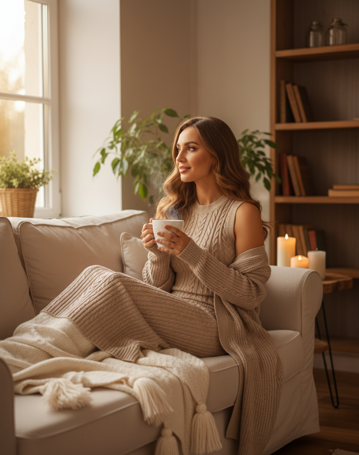 The 'Étreinte' Knit Dress & Cardigan Set