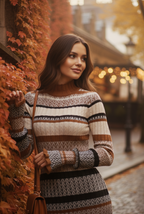 The 'Roman' Textured Knit Midi Dress