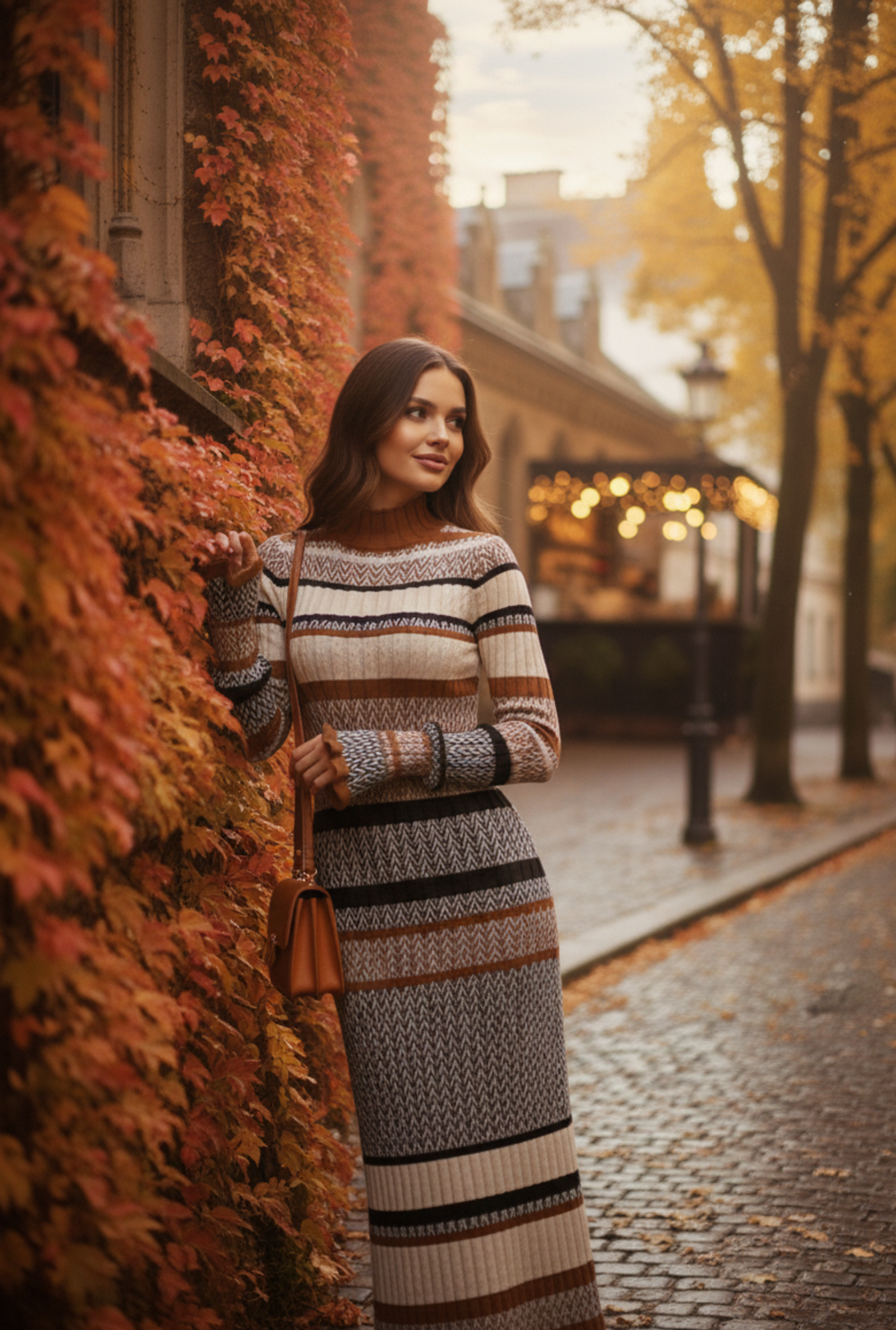 The 'Roman' Textured Knit Midi Dress