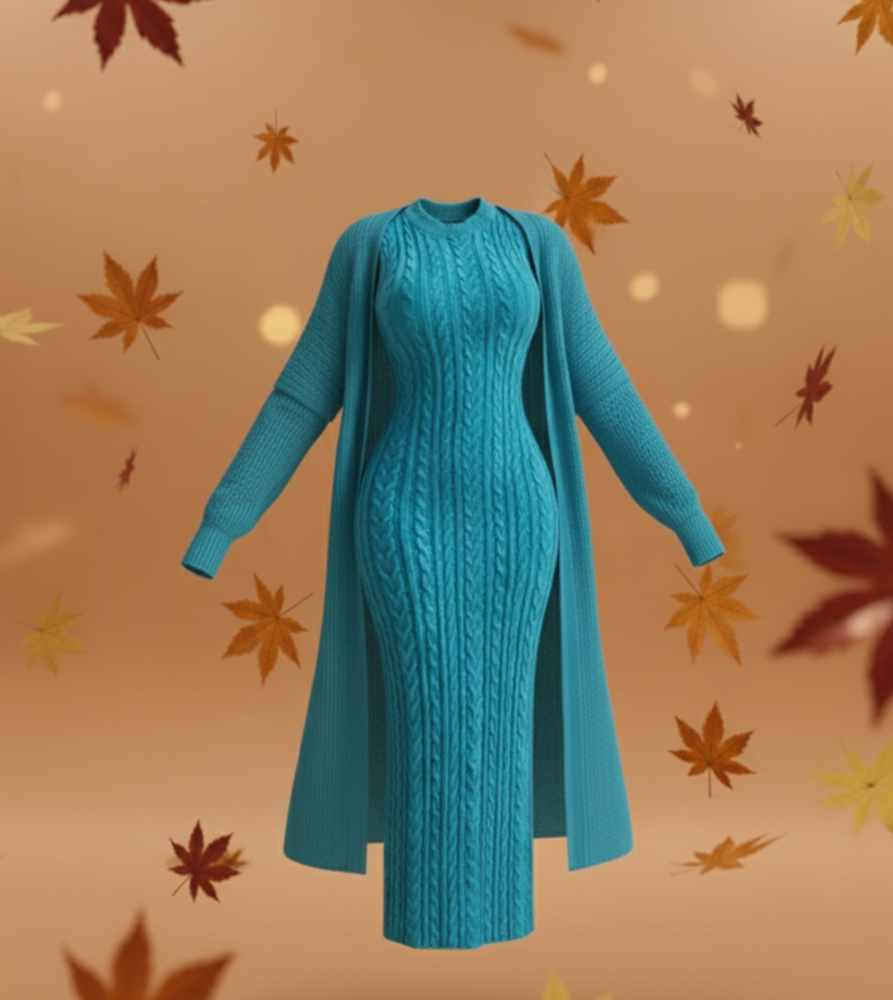 The 'Étreinte' Knit Dress & Cardigan Set